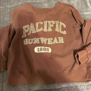 pacsun brown crewneck